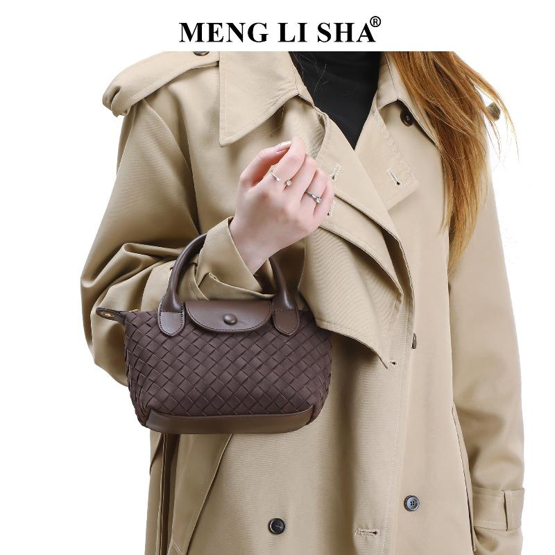 Nuova alla moda borsa tessuta a mano a spalla singola crossbody Borsa a forma di raviolo Longxiang versatile per pendolari portatile borsa da donna