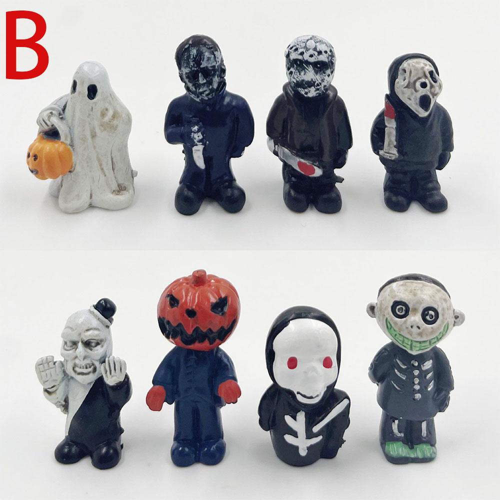 Beautiful 16Pcs Halloween Chainsaw Horror Movie Series Handheld Figure Jason Michael Freddy Halloween Dolls Beautiful Design