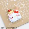 20/100PCS Cute Kitten Cookies Cartoon Cream Glue Accessories Creative Shoe Buckle Materials Resin Accessories DIY Accessories Ha