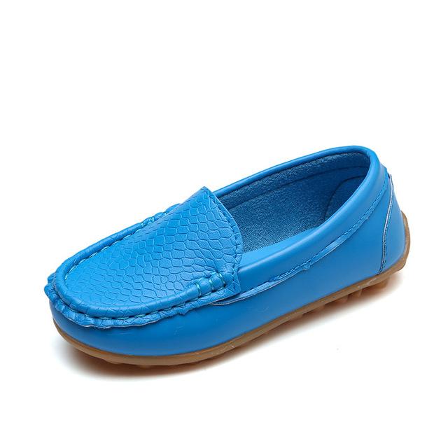 Hotestnewestchildren'S Shoes Pu Beef Tendon Soft Bottom Nonslip Comfortable Boys Girls Slipon Shoes Light Leather Shoes Wholesale