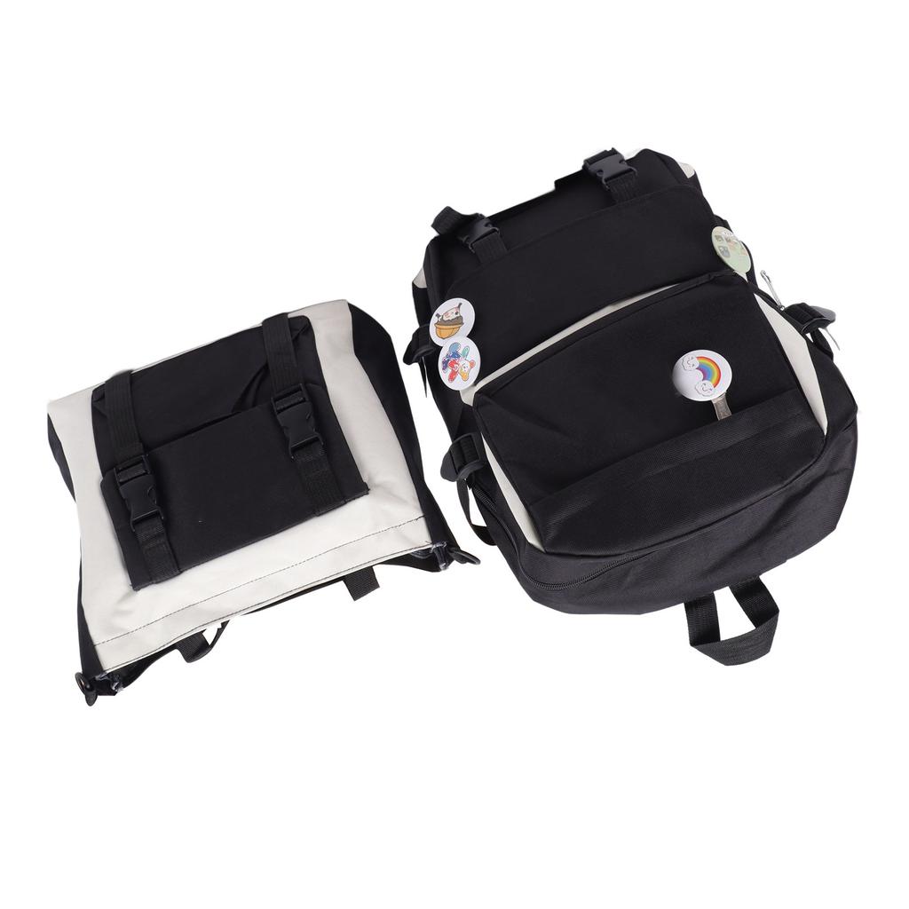 Students Canvas Backpack Set Canvas Multifunctional Storage Casual Zipper Pocket Backpacks Set