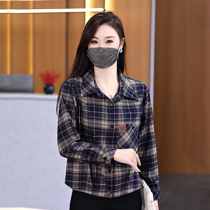 Women s Short Plaid Shirt Jacket in Red and Black for Petite - Spring New Arrival 2XL