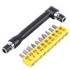 Hilitand Wrench Hand Tool and 10 Inch Black Hex Shank Socket Screwdriver Bits Kit Pack One-Piece L-Shaped Double-Head 1/4
