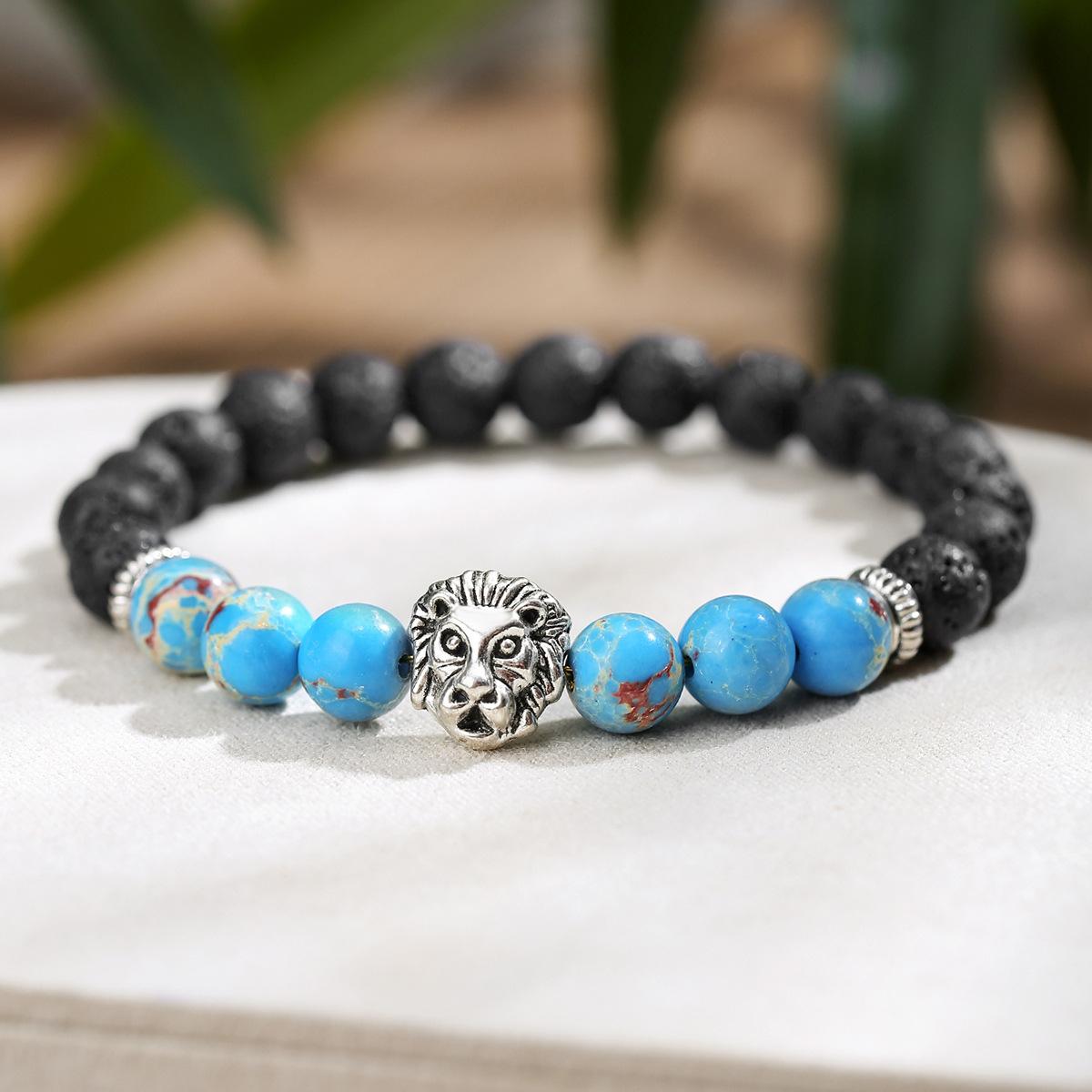 Хрустальный браслет, натуральный вулканический камень, императорская сосна, бусина, браслет, мужской энергетический браслет