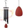 Campanella a Vento da Esterno 37" Campanelle a Vento in Metallo con 6 Tubi in Alluminio Spessorati e Gancio per Giardino Cortile Patio Decorazione Casa