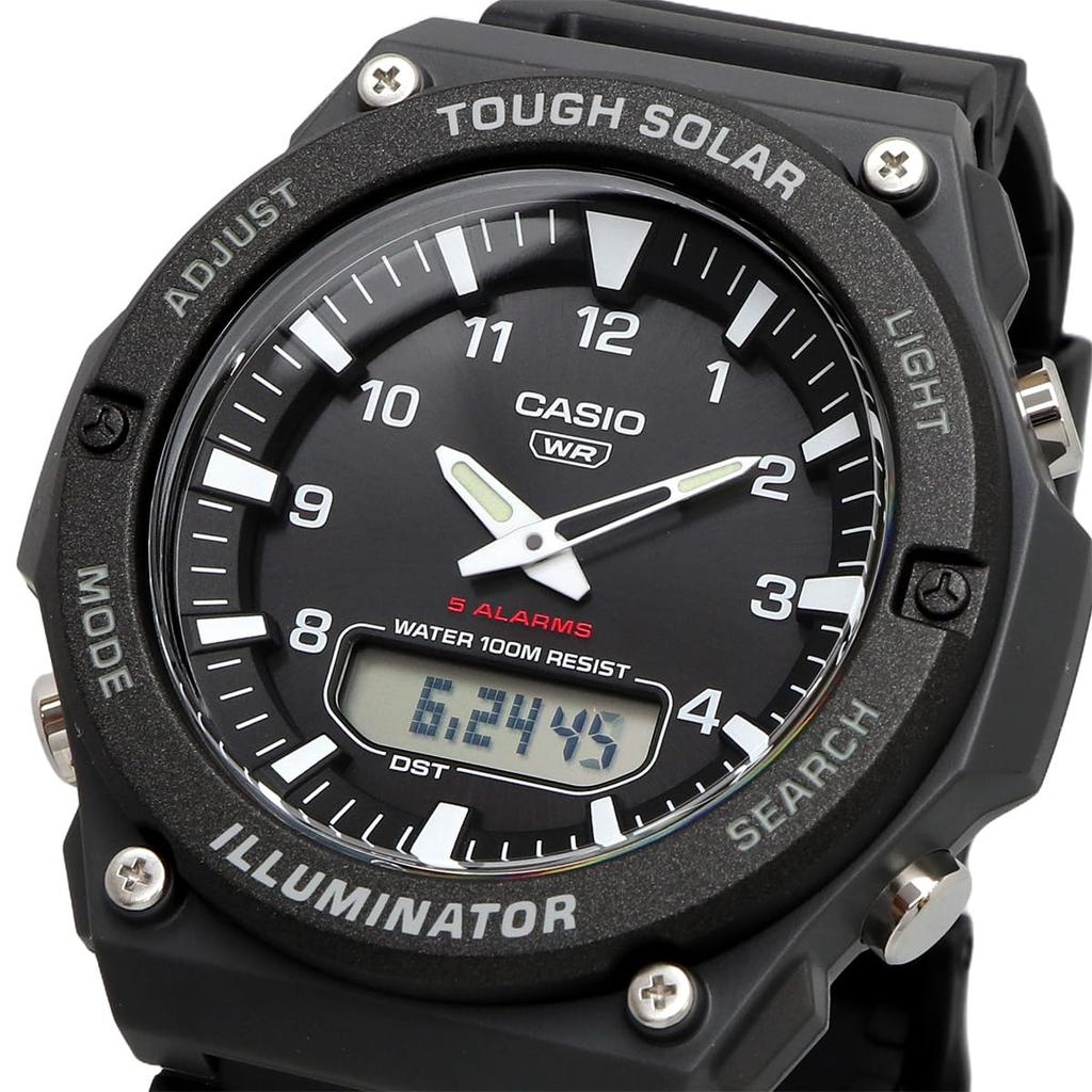 CASIO Standard Tough Solar Quartz Watch Black Overseas Model [Casio] Analog-Digital AQ-S820W-1AV Men's [Used]