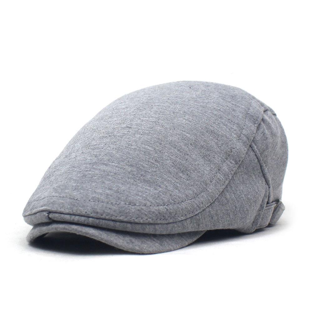 Beret Men's Casual Solid Color Cap Forward Cap Adjustable Hat