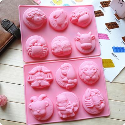 12 moule à chocolat en silicone pour gâteau de cuisson du zodiaque