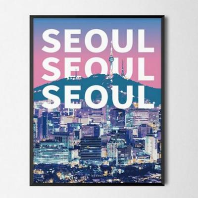 Citypop Seoul M Unique Interior Design Poster, Korea