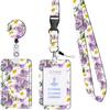 Students Bus Card Case Lanyard Child Visit Door Identity Badge Cards Cover Case Ladies Girls Flower ID Credit Bank Card Holder