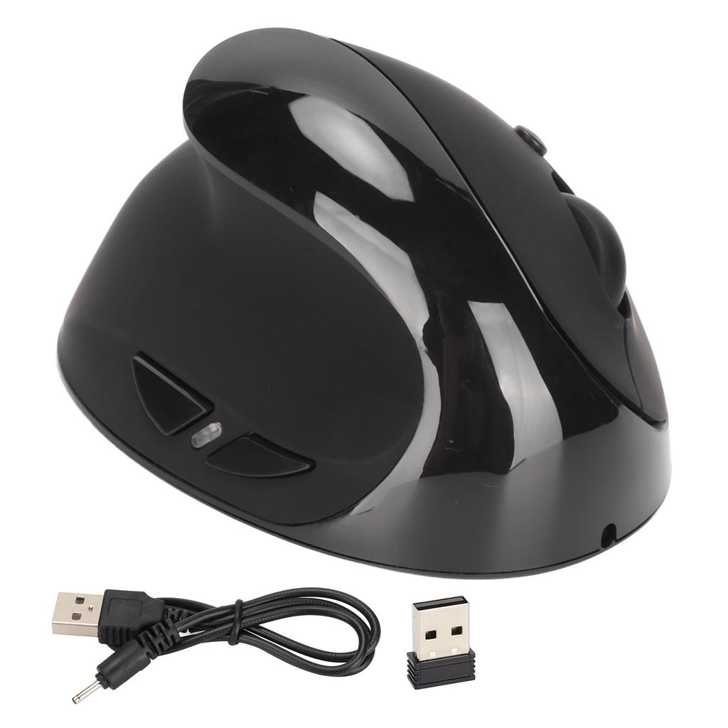 Left Hand Vertical Mouse 2.4G Wireless Vertical Ergonomic Mouse Rechargble Mouse with USB Adapter   DPI for PC