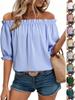 2026 Spring/Summer European & American Off-the-Shoulder Ruffle Shirt for Women - New Arrival