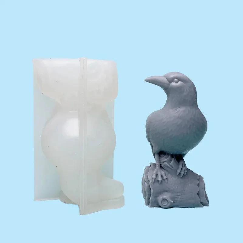 Top Quality Small Branch Crow Silicone Candle Mold DIY Aromatherapy Gypsum Soap Resin Craft Mold