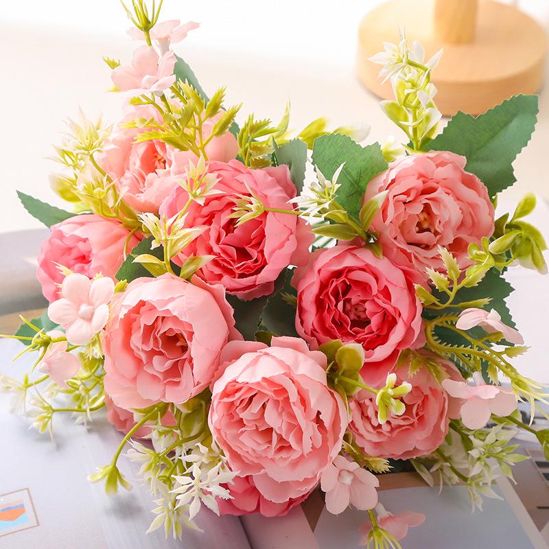 Peony Artificial Flower Bouquets for Weddings & Home Decoration