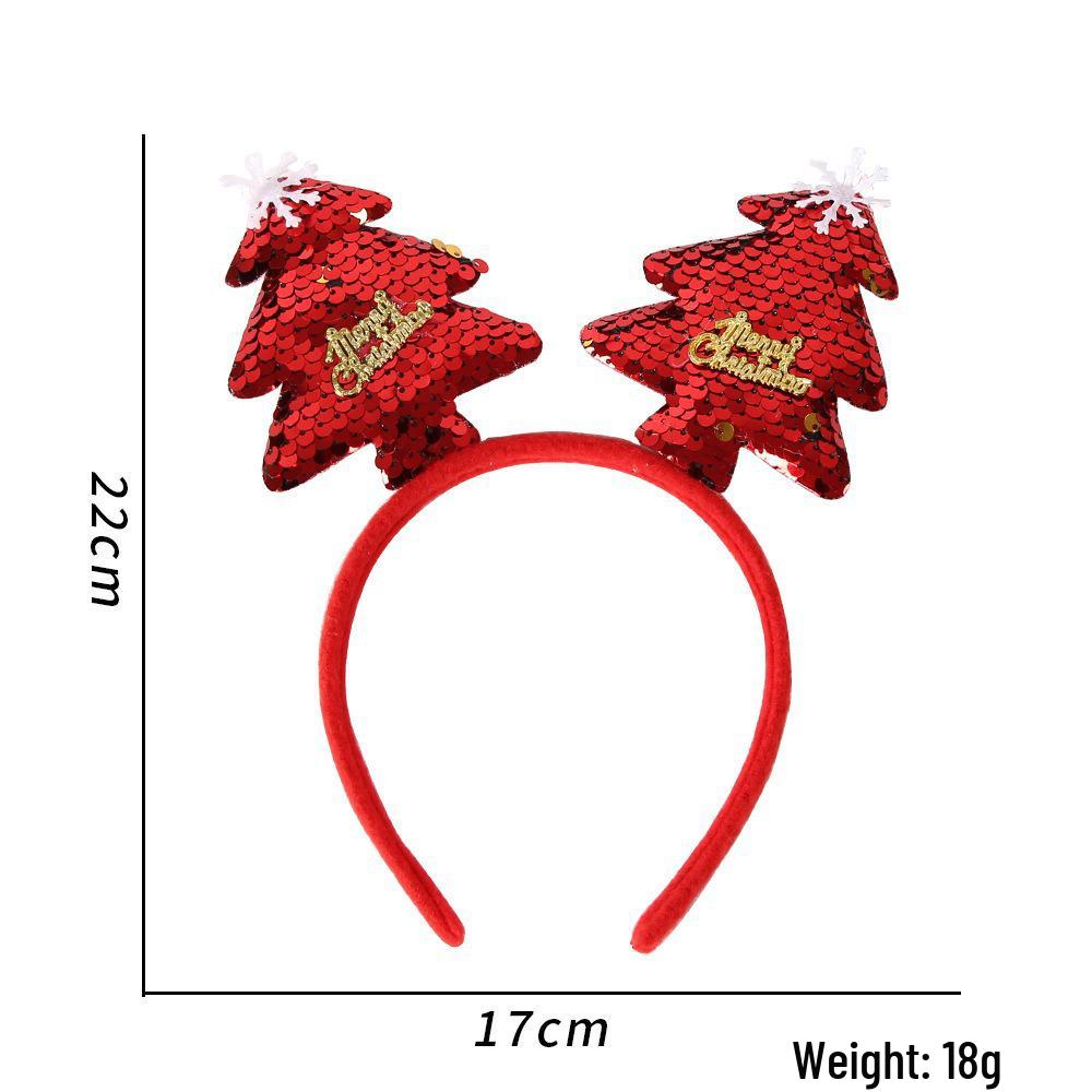 Festive Christmas Headband: Santa Claus, Reindeer & Tree Antler Headpiece for Holiday Parties