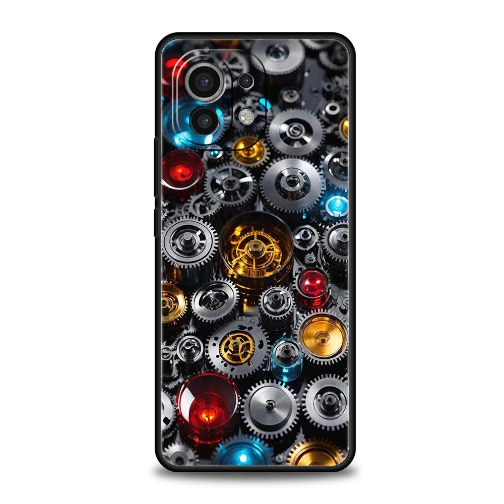 

Mechanical Gear Pattern Phone Case Cover for Xiaomi Mi 17 15 14 13 12 11 Ultra 15T 14T 13T 12T 11T Pro Lite 5G Soft TPU Shell Xiaomi 12 Pro