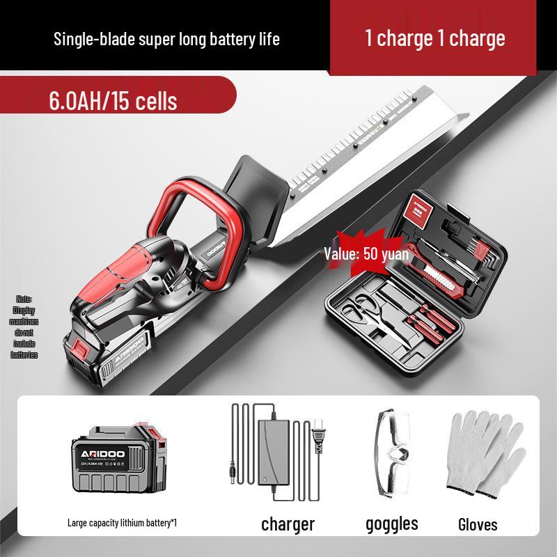 Rechargeable German Electric Hedge & Tea Tree Pruning Shears - Lithium Powered Garden Trimmer
