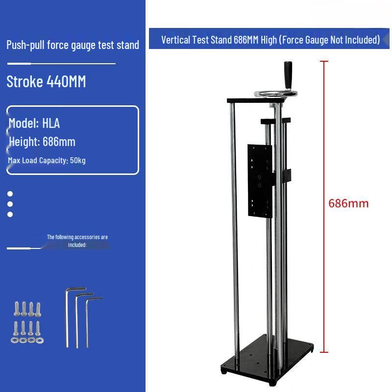 Hand-Crank Vertical Test Stand for Force Gauges