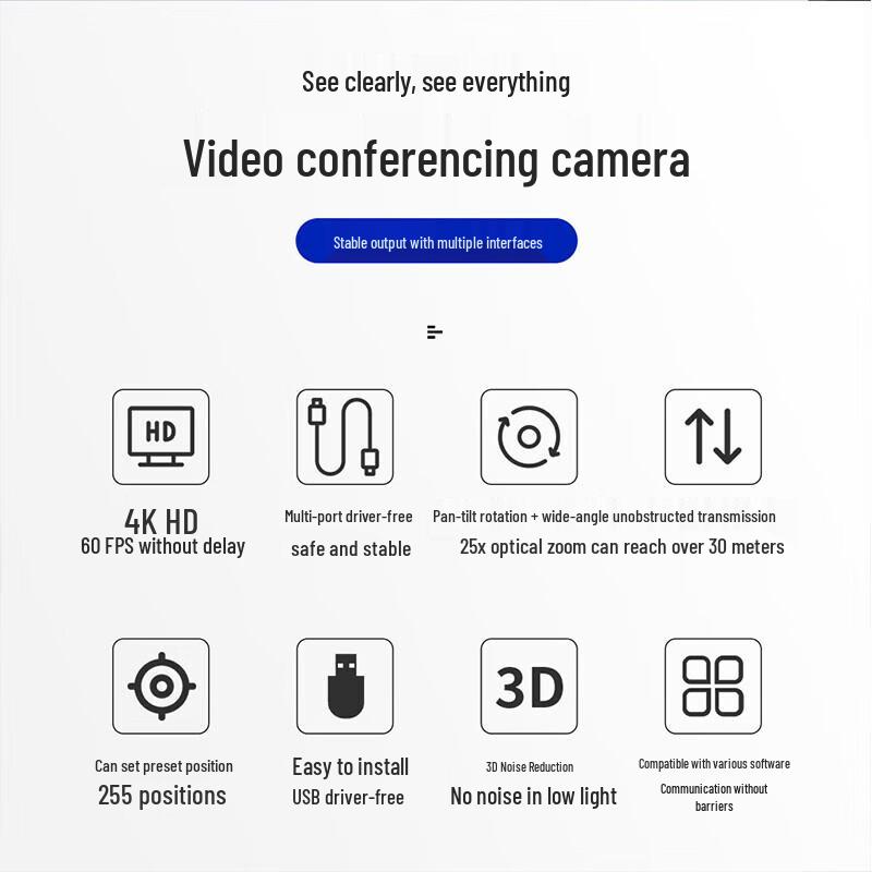 HongShiDao 4K PTZ Video Conference Camera (CN Version)