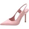 Fashion Elegant Slip On Slingback Pumps Sexy Pointed Toe Stiletto Sandals Luxury Silk High Heels Women Summer Designer Party Dress Shoes