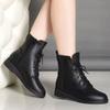 Women's Short Boots - New Style Shoes, Soft Leather Shoes, Thick-soled Shoes with Chunky Heels, Padded Shoes