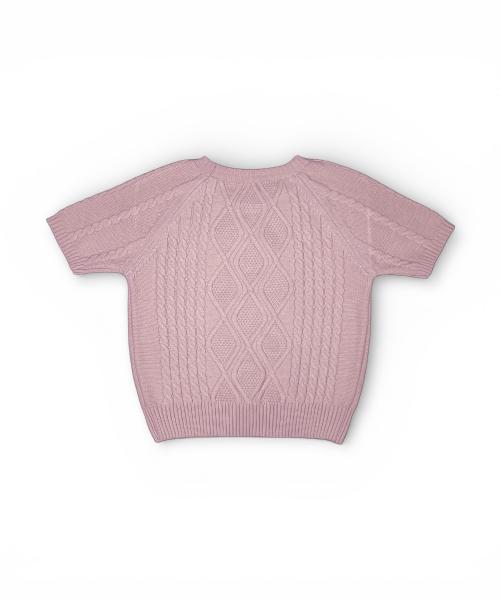 Bonseullipi Cable Half Sleeve Knit (Indie Pink)