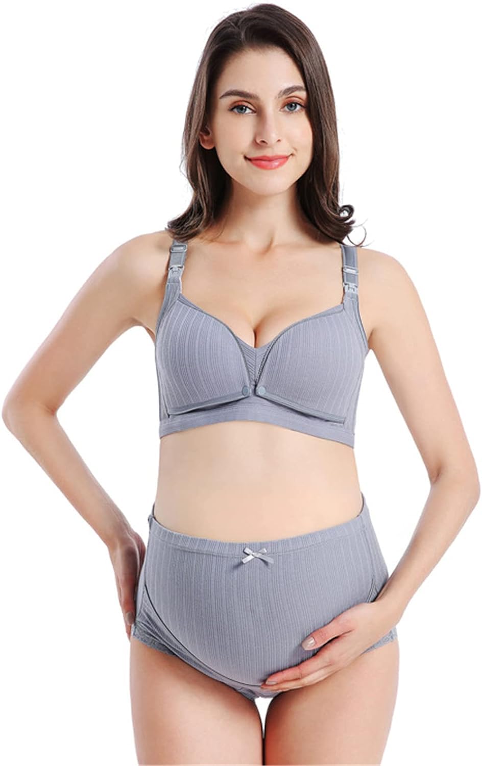 

Maternity nursing maternity top and bottom front with extension high night large and soft [Yangweng] bra, bra, shorts, set, 2-piece set, non-wired,