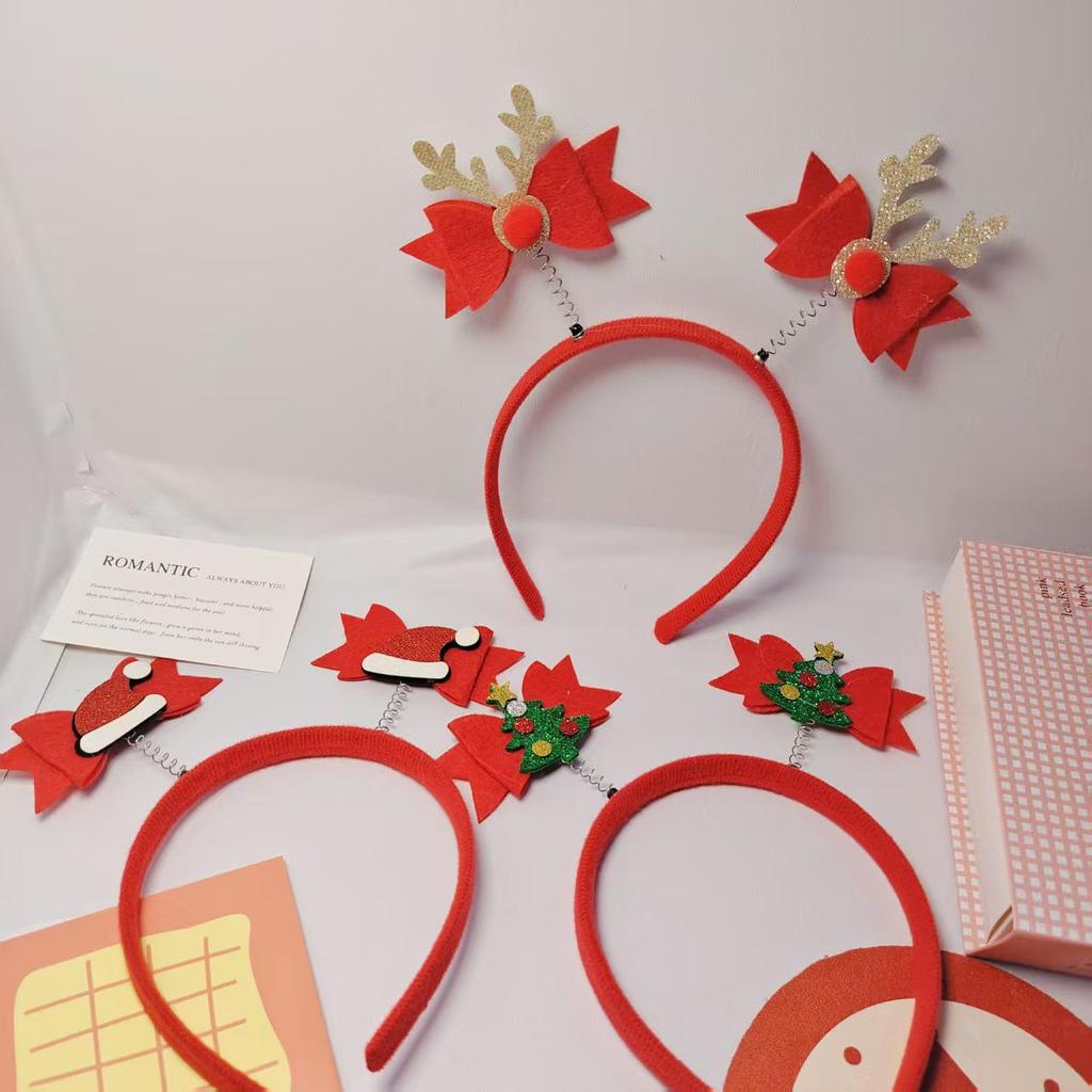 Children's Cartoon Christmas Headband Gift Set