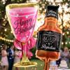 5 Stück 14 Zoll Mini Happy Birthday Wein Folienballon Für Geburtstagsfeier Dekoration