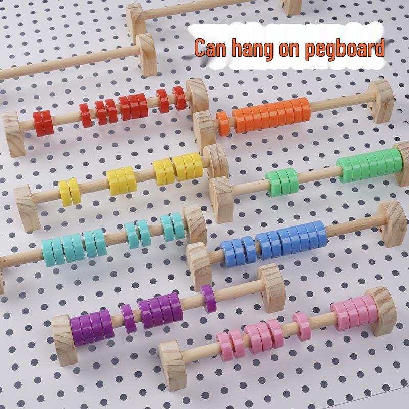 Montessori Busy House Pegboard: DIY Educational Toys for Babies & Children Abacus Blue