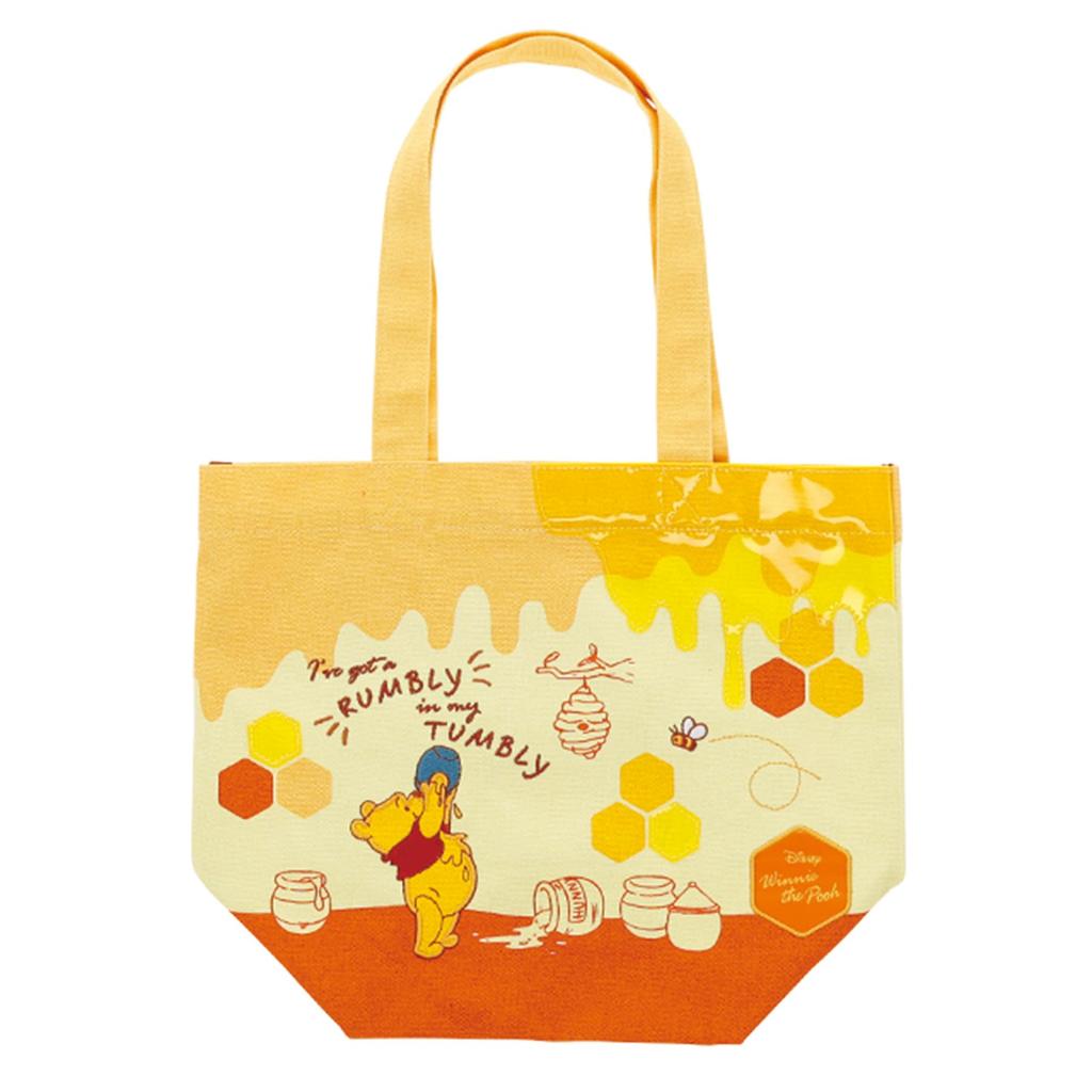 Marushin Mini Bag, Disney Winnie the Pooh Honey World Canvas Fabric with Appliqué Embroidery, 2335054300