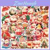 Original 50 Christmas Party Stickers Cute Cartoon Designs Colorful Waterproof Adhesive