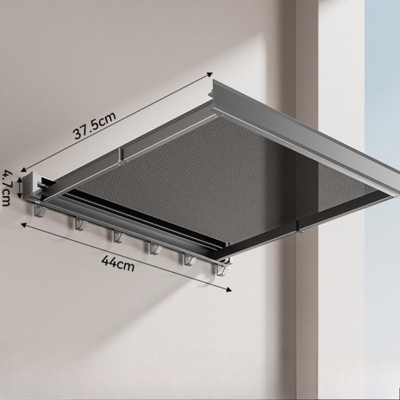 

Telescopic Clothes Rack Alum Alloy Mfg Foldable with Hooks Space Saving Drying Rack for Bathroom Balcony & Laundry Storage сірий колір