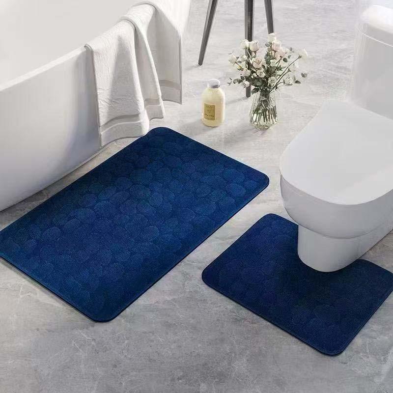 Covoraș de baie din fleece de corali anti-alunecare - Ușor de curățat, Culoare solidă