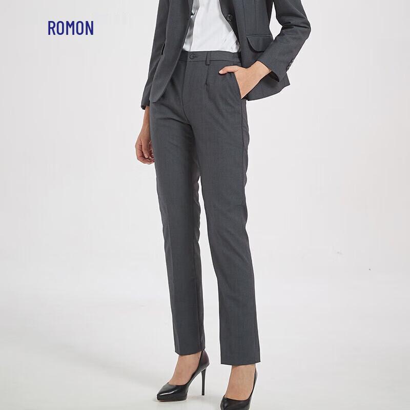 Женские деловые брюки прямого кроя с высокой талией 76