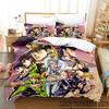 Anime JoJos Bizarre Adventure Bedding Set Duvet Cover Pillowcase King Queen Size Boys Adult Comforter