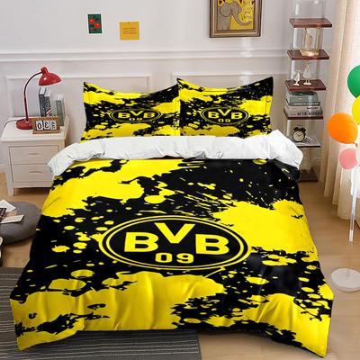 Yellow Splatter, "BVB 09". Bedding Sets Duvet Cover Sets Duvet Covers Pillowcases(1 * Duvet Cover 2 * Pillowcases Without Duvet Insert)