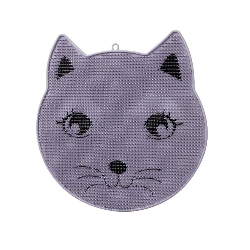 Cat Shaped Bathroom Non Slip Pad Cartoon Floor Mat Shower Foot Scrubber Mat  Washroom