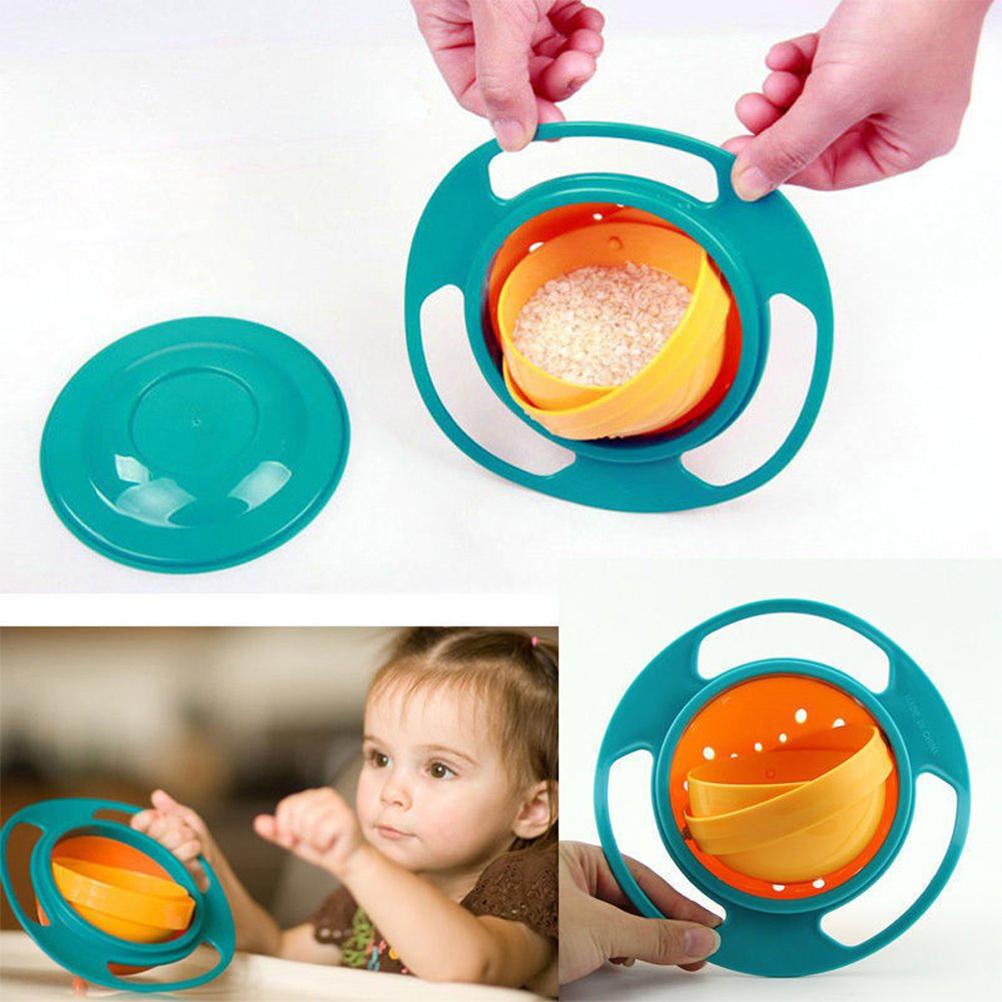 Simpatico Ciotola Rotante per Bambini 360 gradi Ciotola Rotabile Antiversamento Ciotola Giroscopica con Coperchio