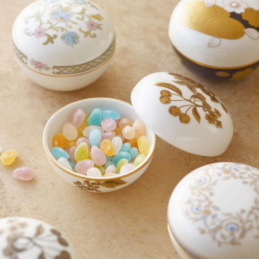 Noritake Bonbonnière, Approximately 7.5cm Diameter, 5.5cm Tall, Gold Nut, 1 Piece, Gold, Bone China, T54805/AC394