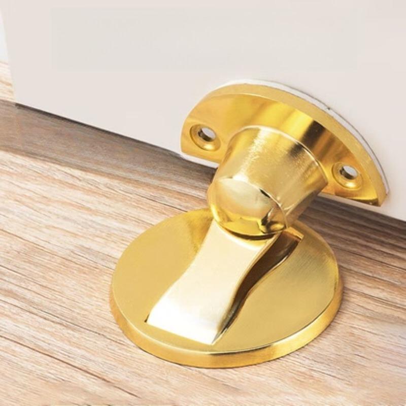 1/2PCS Punch Free Invisible Door Stop Strong Magnetic Household Bedroom Bathroom Anti Collision Mute Floor Selflocking Stopper