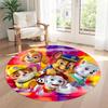 Paw Patrol Round Floor Mat Design for Entryway Dining Room Living Rooms Foyer Antislip Round Carpet Decorate Offices Gift for Festivals