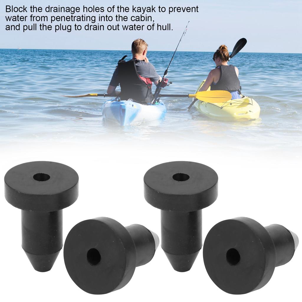4Pcs Kayak Pushin Water Retaining Drain Plug Dewatering Waterproof Plug Accessories