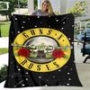 Guns n'roses band retro print blanket Flannel Soft Comfort Blanket Home Travel Blanket Kids Warm Blanket birthday gift