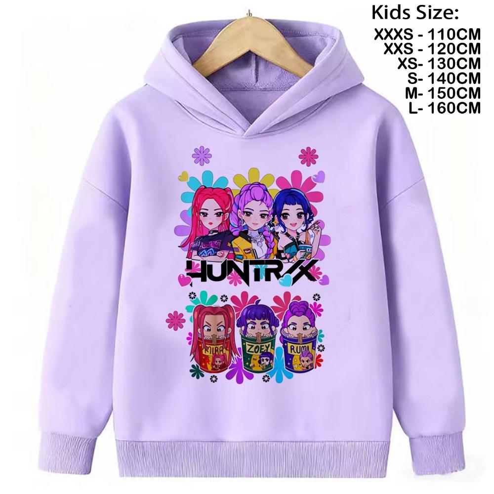 KPop Demon Hunters Hoodies Baby Girl Boy Clothes Fashion Casual Hooded Sweatshirts K-Pop Demon Hunters Pullover Kids