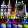 280W 10R Moving Head Light 17Gobos 14Colors 2Prism Rainbow Effect Beam DMX Movinghead Strobe Stage Lights for Bar Disco Wedding