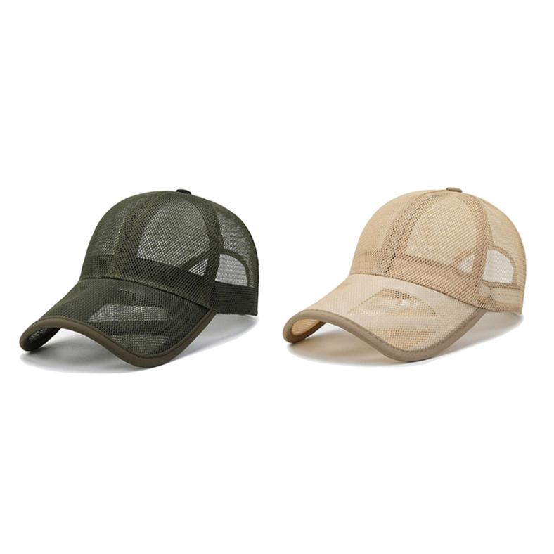 Men's Duck Tongue Hat Spring/Summer Breathable Mesh Hat Sunvisor Hat Comfortable Skin-Friendly Caps for Male
