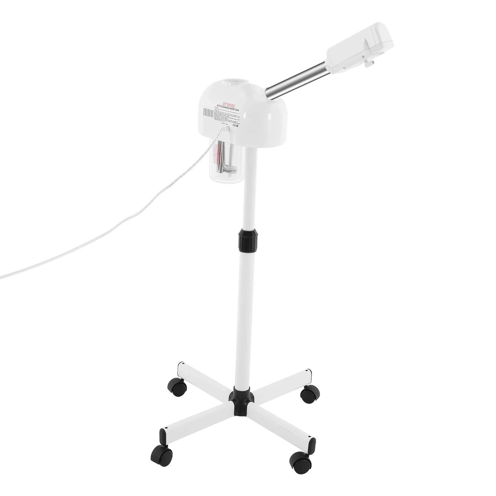 

360° Rotating Nozzle, Professional Rolling Ozone Facial Steamer, Adjustable Height, Steamer for Estheticians, Home and Salon Use білий