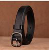 Women's Premium Cowhide Leather Belt with Pin Buckle - Handmade & Soft