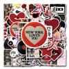 55Pcs Downtown Y2K Girls Graffiti Stickers Luggage Water Cup Stationery School Bag Laptop Refrigerator Decoration Diy Decals